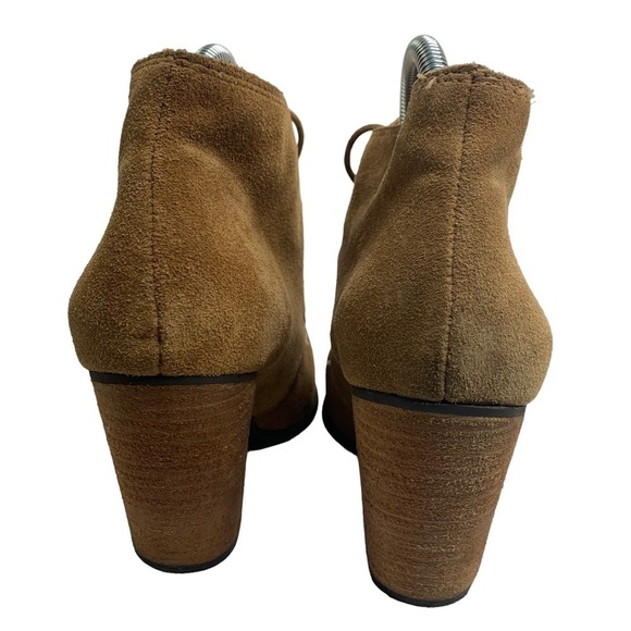 BCBG Generation Pl-Paxton Style Whiskey Color Suede Lace Bootie 3.5” Heel Bootie - Picture 6 of 8